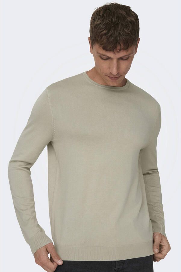 Only & Sons Regular fit gebreide pullover van viscosemix model 'WYLER'