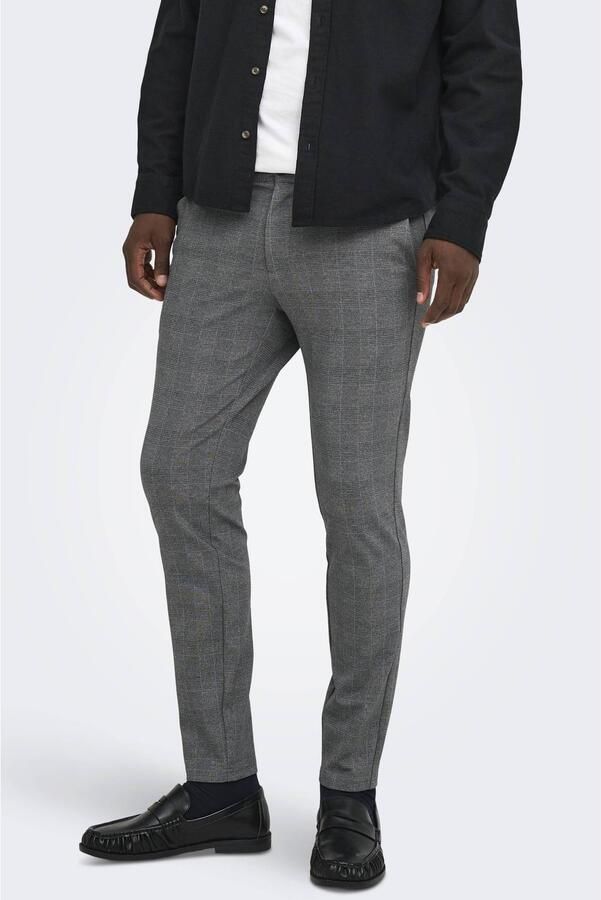 Only & Sons Tapered fit broek met stretch model 'Mark' - Foto 3