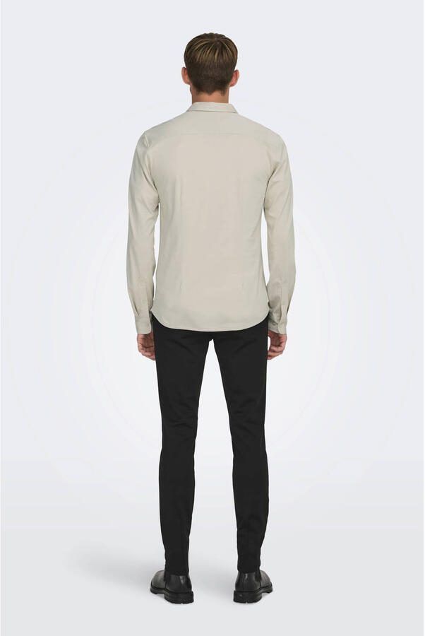 ONLY & SONS zakelijk overhemd beige - Foto 2