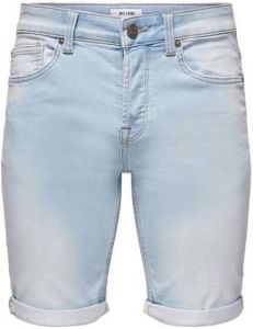 ONLY & SONS regular fit jeans short ONSPLY 8587 blue denim