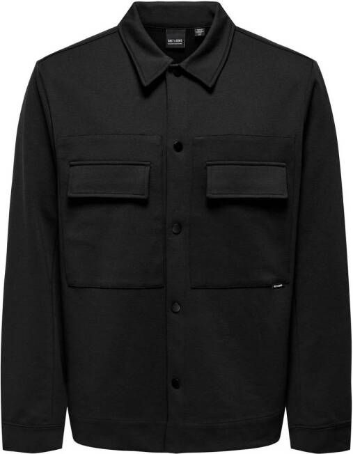 ONLY & SONS regular fit overshirt ONSJAKE black