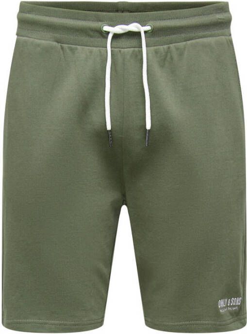 ONLY & SONS regular fit sweatshort ONSDIRK olive night