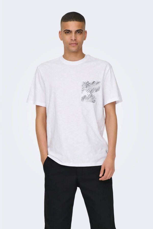 ONLY & SONS regular fit T-shirt ONSPERRY bright white