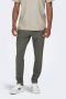 Only & Sons Tapered fit stoffen broek met fijn all-over motief model 'Mark' - Thumbnail 1