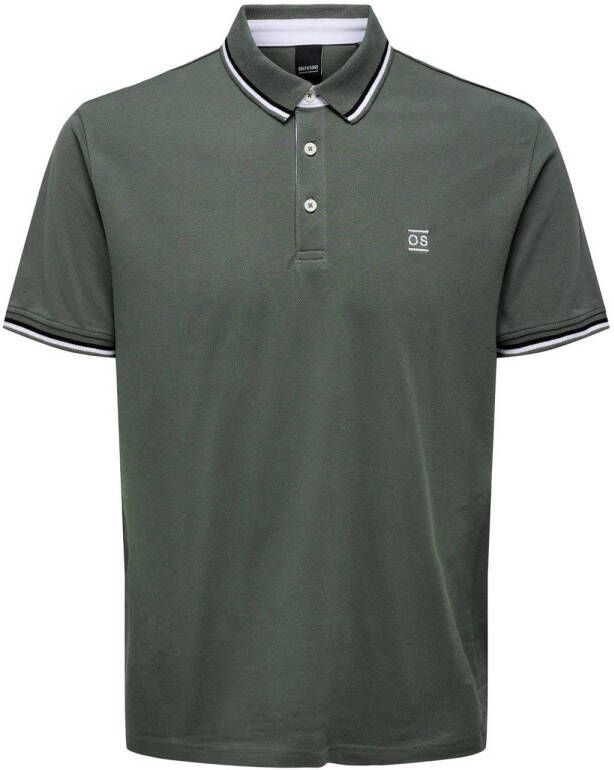 ONLY & SONS slim fit polo ONSFLETCHER met logo castor gray