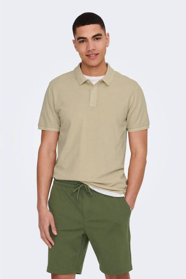 ONLY & SONS slim fit polo ONSTRAVIS moonstruck
