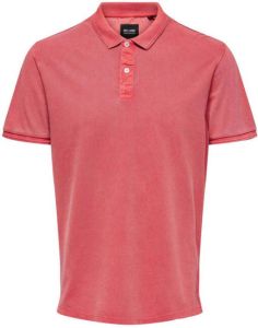 ONLY & SONS slim fit polo ONSTRAVIS rococco red