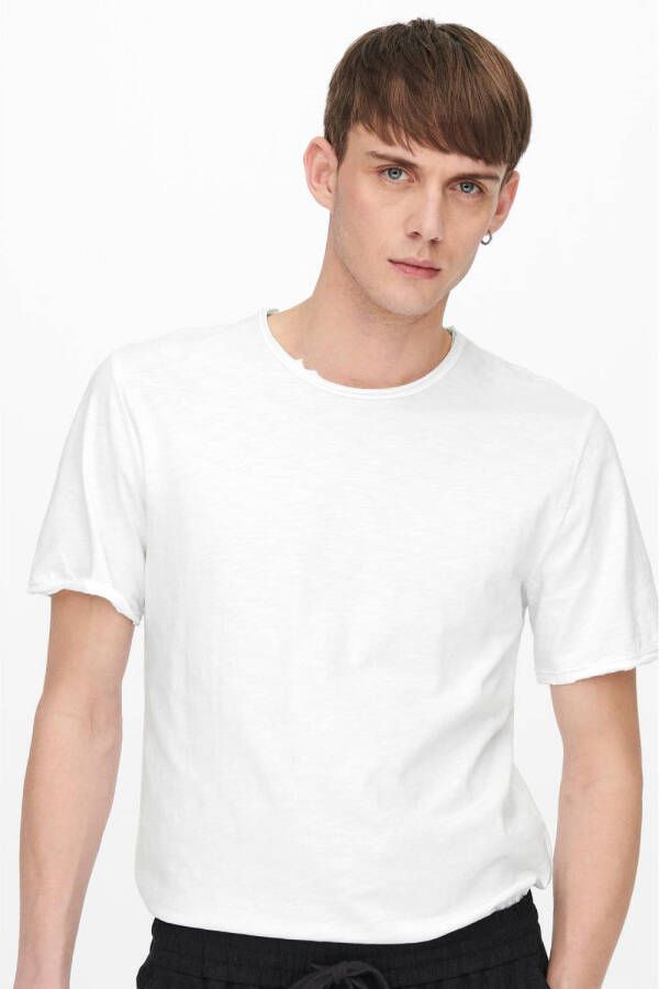 ONLY & SONS T-shirt ONSBENNE LIFE LONGY bright white