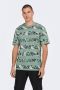 ONLY & SONS T-shirt ONSIASON met all over print chinois green - Thumbnail 1