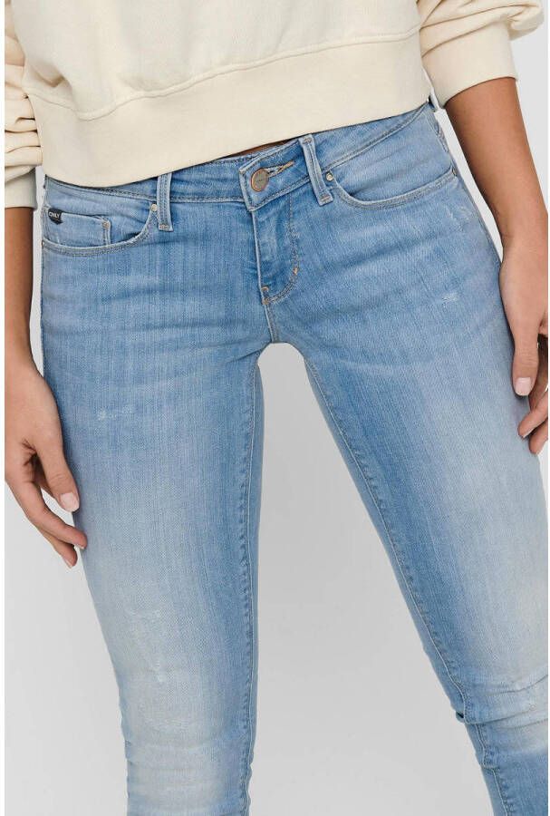 ONLY extra low waist skinny jeans ONLCORAL blue light denim