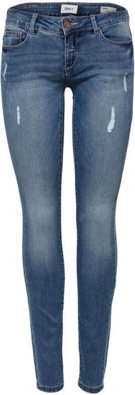 ONLY extra low waist skinny jeans ONLCORAL medium blue denim