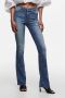 ONLY high waist flared jeans ONLPAOLA medium blue denim - Thumbnail 1