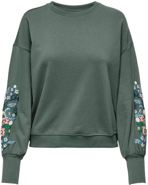 Only Sweatshirt ONLBROOKE L S O-NECK FLOWER SWT