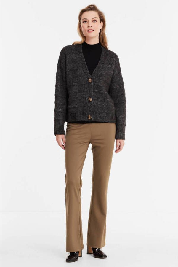 ONLY gebreid vest ONLCELINA van gerecycled polyester antraciet