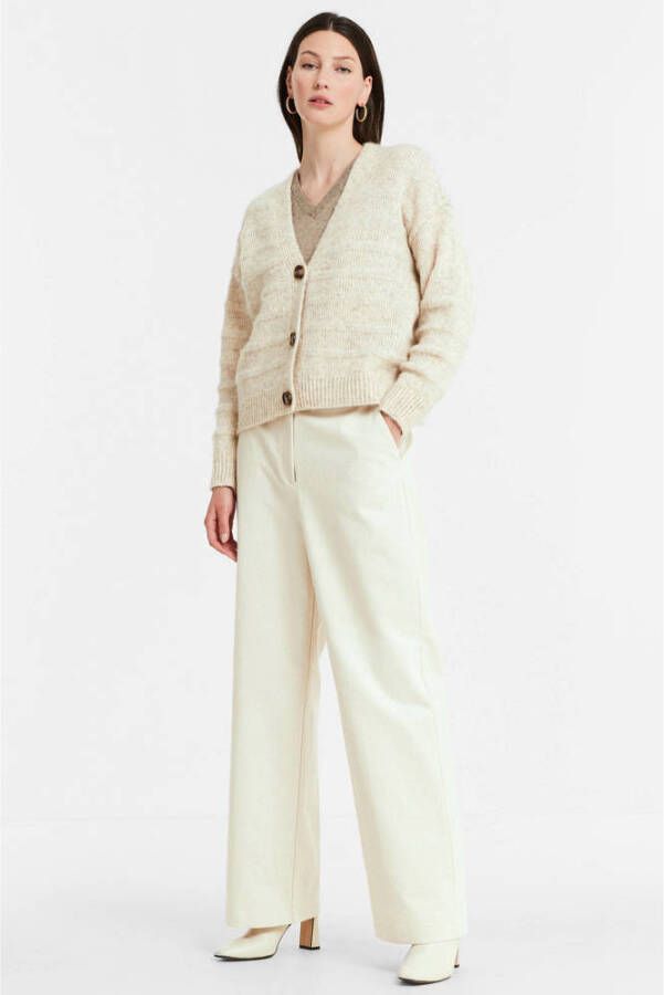 ONLY gebreid vest ONLCELINA van gerecycled polyester ecru