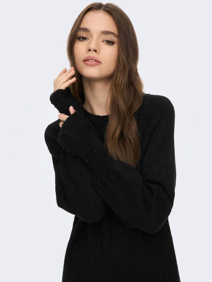 Only Tricotjurk ONLALEXIS L S BEAD DRESS KNT