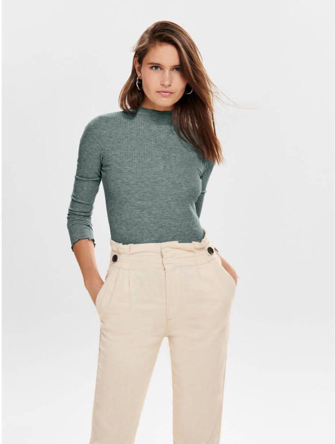 Only Groene Ronde Hals Gebreide Kleding voor Vrouwen Green Dames