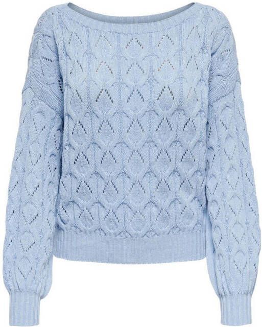 Only Gebreide pullover met broderie anglaise model 'Brynn life'