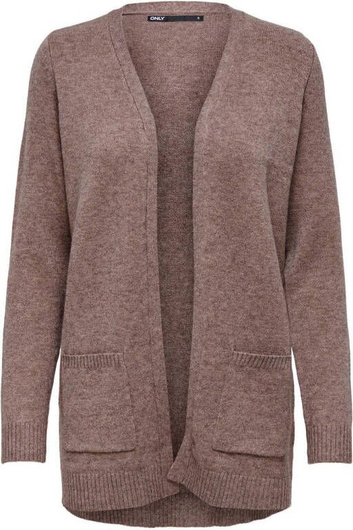 ONLY gemêleerd fijngebreid vest bruin