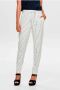 Only poptrash broek tapered fit off white zwart gestreept enkelhoogte - Thumbnail 1