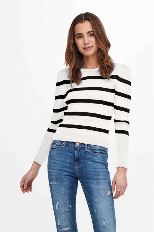 Only Trui met ronde hals ONLSALLY L S PUFF PULLOVER KNT