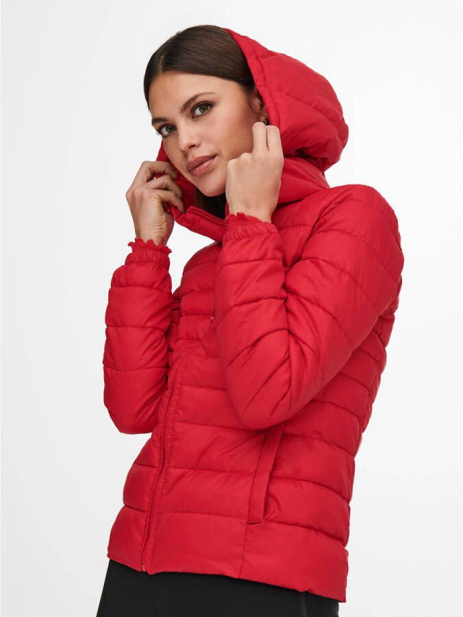 Only Rode Hoodie Jas voor Vrouwen Red Dames