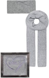 ONLY giftbox hoofdband + sjaal ONLLINEA grijs