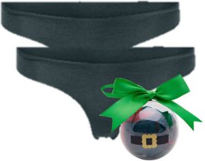 ONLY giftbox string ONLCHLOE (set van 2) in kerstbal donkergroen