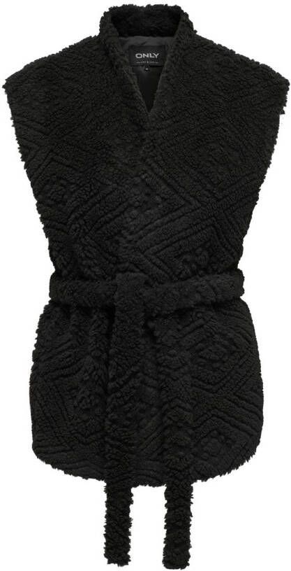 Only Zwarte Teddy Vest | Freewear Zwart Black Dames