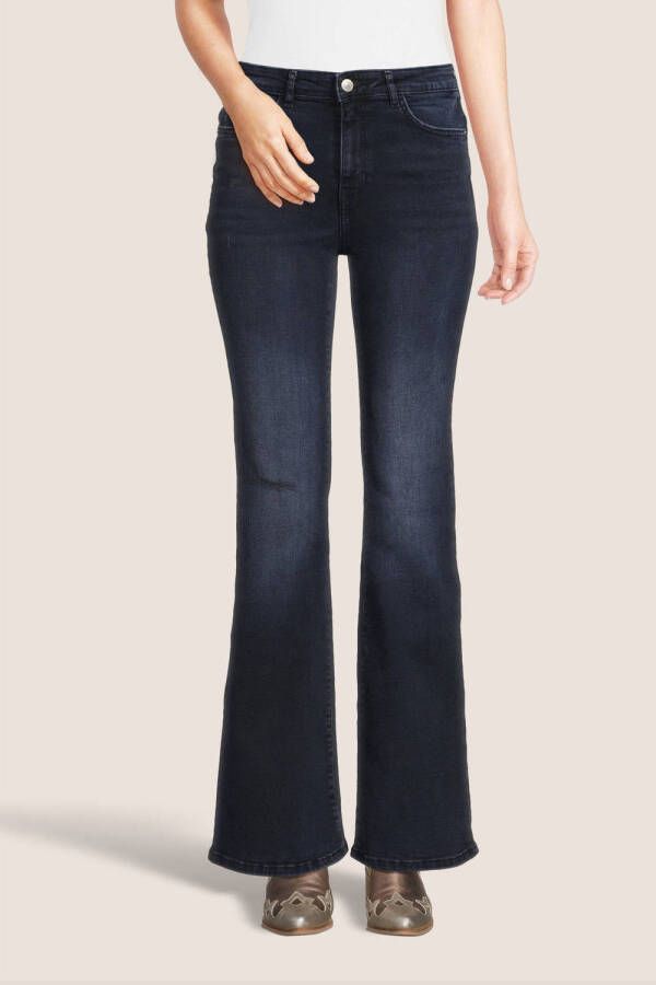 ONLY high waist flared jeans ONLHELLA-HUSH dark blue denim