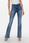 ONLY high waist flared jeans ONLMILA medium blue denim - Thumbnail 1