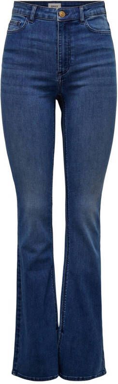 ONLY high waist flared jeans ONLWAUW dark blue denim