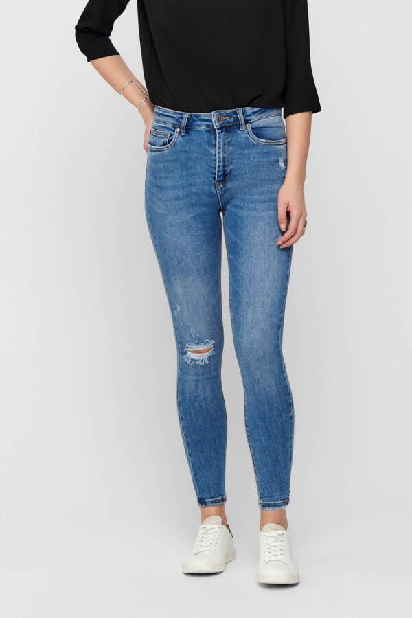 ONLY high waist skinny jeans ONLMILA blue medium denim