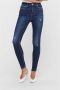ONLY high waist skinny jeans ONLMILA dark blue denim - Thumbnail 1