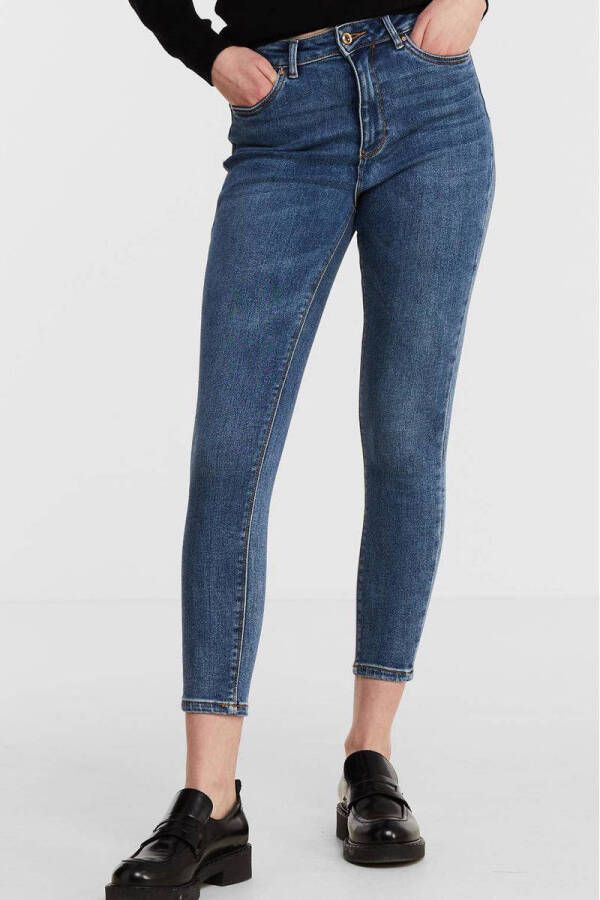 ONLY high waist skinny jeans ONLMILA medium blue denim