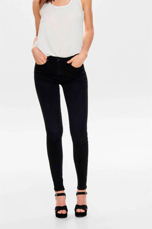 ONLY high waist skinny jeans ONLPAOLA black denim
