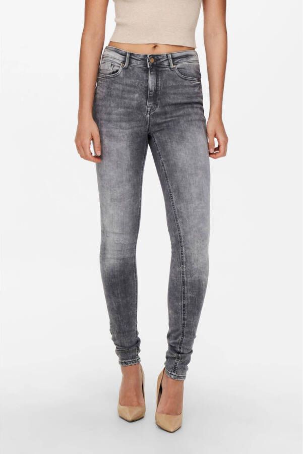 ONLY high waist skinny jeans ONLPAOLA medium grey denim