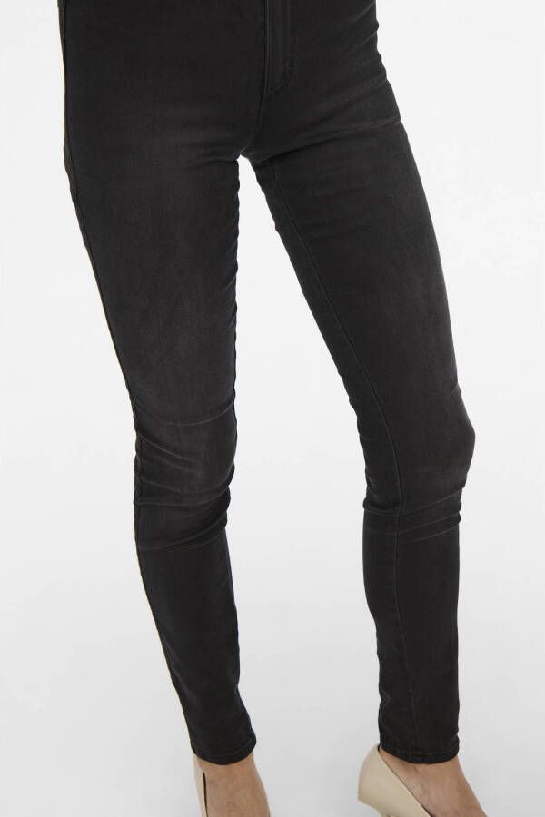 ONLY high waist skinny jeans ONLROYAL black denim regular