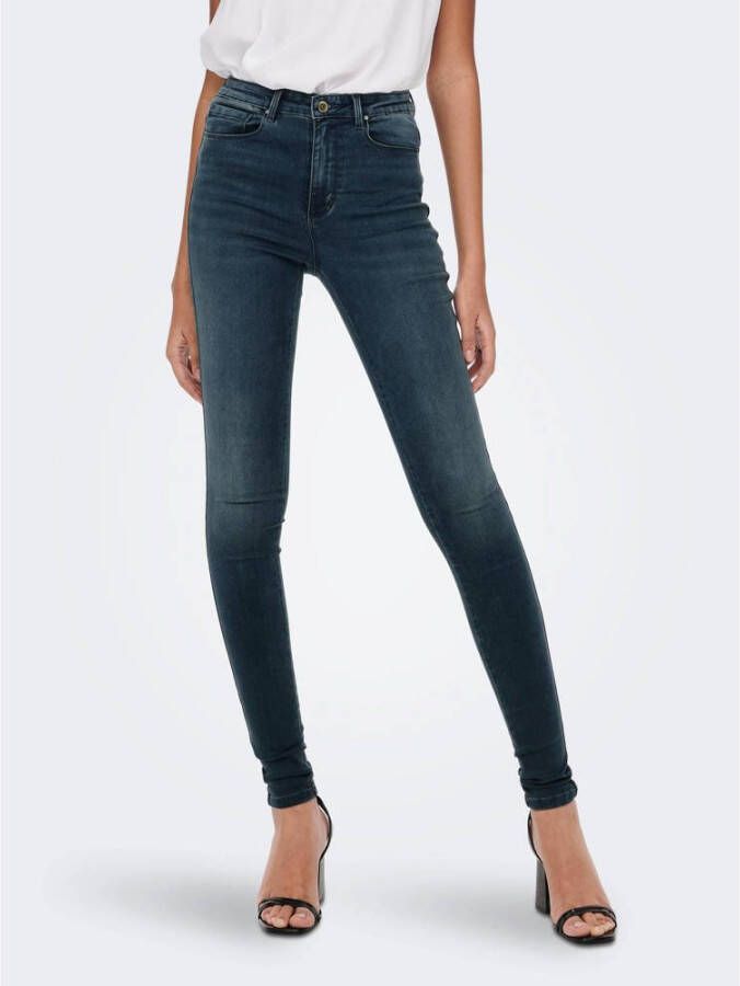 ONLY high waist skinny jeans ONLROYAL blue black denim
