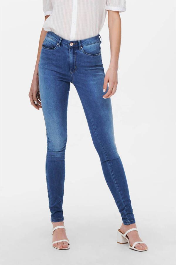 ONLY high waist skinny jeans ONLROYAL light medium blue denim regular