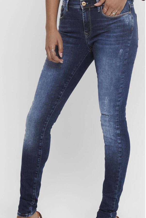 ONLY high waist skinny jeans ONLSHAPE dark blue denim - Foto 2