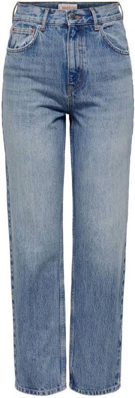 ONLY ONLROBYN extra high waist straight fit jeans blauw