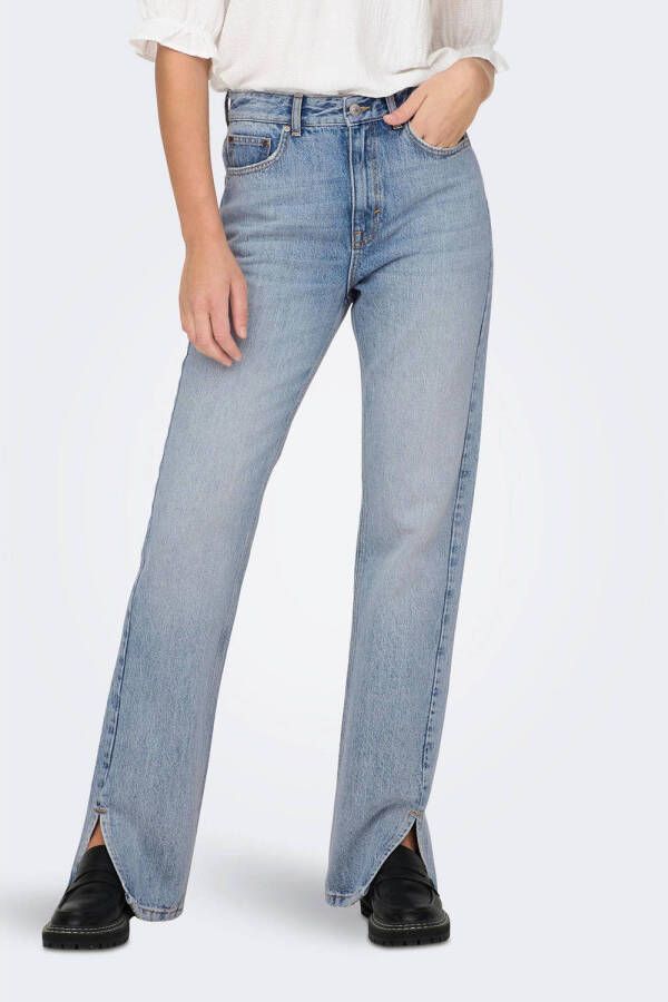 ONLY high waist straight fit jeans ONLBILLIE light blue denim