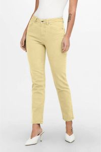 ONLY high waist straight fit jeans ONLEMILY lemon meringue