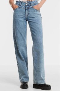 ONLY high waist wide leg jeans light denim