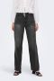 Only Grijze Effen Jeans met Rits en Knoopsluiting Gray Dames - Thumbnail 1