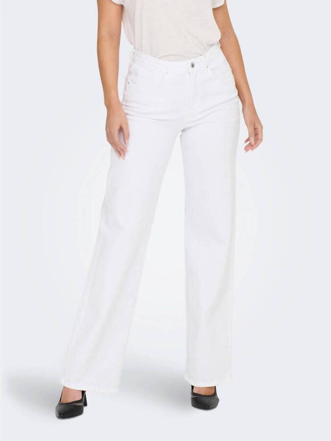 ONLY high waist wide leg jeans ONLJUICY wit