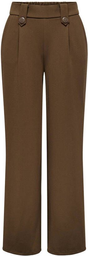ONLY high waist wide leg pantalon ONLNEWSANIA bruin