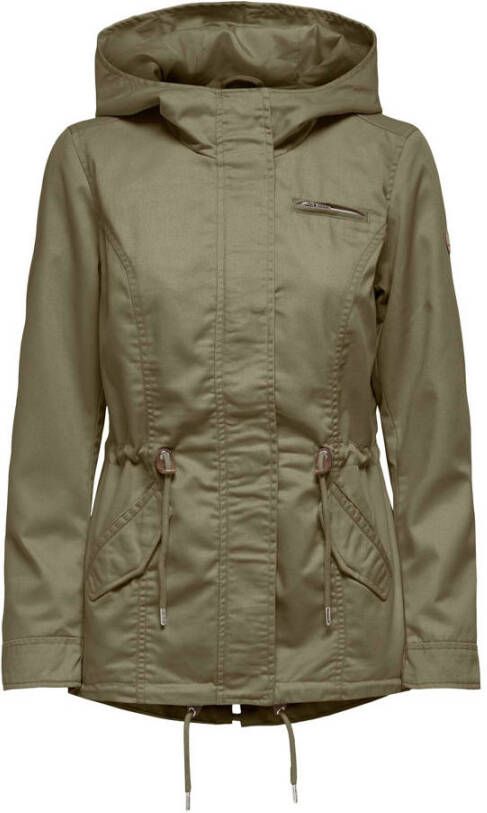 Only Parka met labeldetail model 'LORCA'