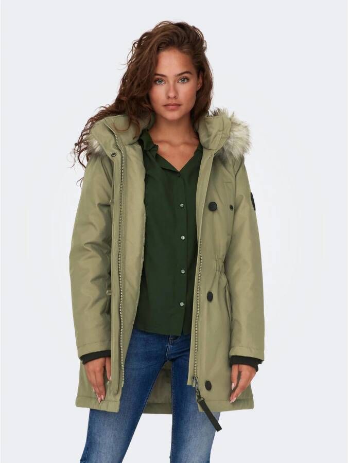 Only Parka met imitatiebont model 'IRIS'